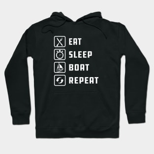 Boat - Eat sleep boat repeat Hoodie